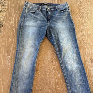 Womens Express Jeans super skinny mid rise denim jeans size 14 short